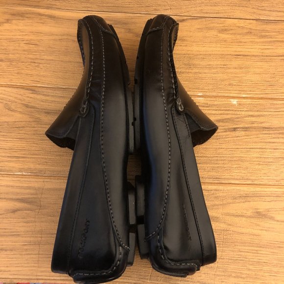 Rockport men black leather driving shoes, size 9 main image 9